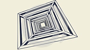 Abstract geometric pattern repeating nested square design, vector design Generative AI