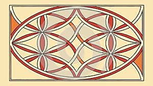 Abstract geometric pattern with repetitive angular forms, vector design Generative AI