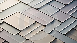 Abstract Geometric Pattern of Rounded Rectangles in Soft Hues