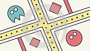 Abstract geometric pattern with shapes vector design, vector design Generative AI