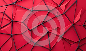 Abstract geometric pattern with sharp red triangular shapes creating a modern, dynamic aesthetic