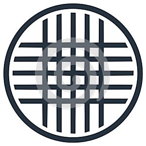 Abstract Geometric Pattern Simple Circle Grid Design