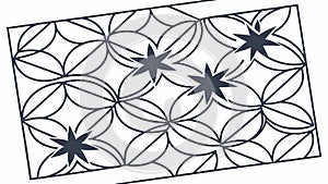 Abstract Geometric Pattern with Starburst Motifs, vector design Generative AI