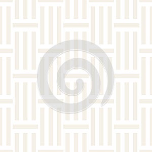 Abstract Geometric Pattern With Stripes Lattice. Subtle Seamless Vector Background