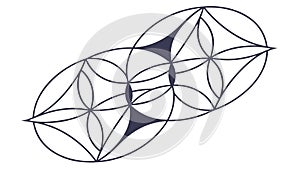 Abstract geometric pattern, symbolizing complexity and modern design, vector design Generative AI