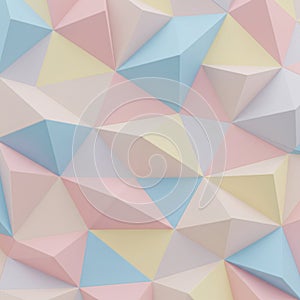 Abstract geometric pattern with three-dimensional triangular shapes. The surface