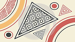 Abstract Geometric Pattern with Triangle Shapes, vector design Generative AI