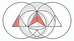 Abstract geometric pattern with triangles and circles vector design Generative AI