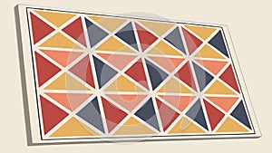 Abstract Geometric Pattern with Triangles and Lines, vector design Generative AI