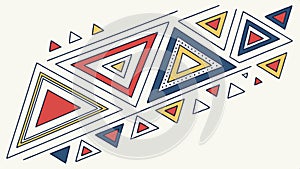 Abstract geometric pattern with triangles. Modern design element vector art vector design Generative AI