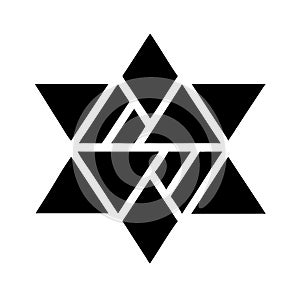 Abstract Geometric Pattern of Triangles, Modern Design Element, vector design Generative AI