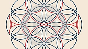 Abstract Geometric Pattern with Triangles and Squares, vector design Generative AI