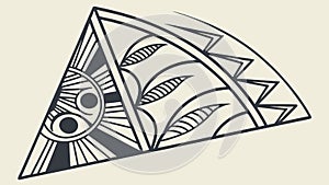 Abstract Geometric Pattern with Tribal and Natural Elements, Ancient Art, vector design Generative AI