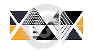 Abstract Geometric Pattern Vector Background in Black and White, vector design Generative AI