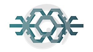 Abstract geometric pattern vector, intricate modern design element. vector design Generative AI