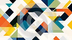 Abstract Geometric Pattern with Vibrant Triangles and Squares