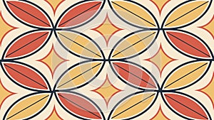 Abstract Geometric Pattern with Warm Interlocking Shapes, Modern and Artistic Design, vector design Generative AI