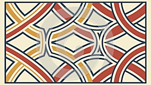 Abstract Geometric Pattern with Warm Tones, Generative AI