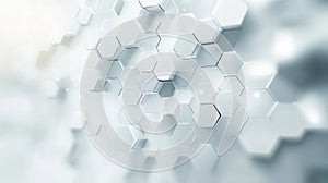 Abstract Geometric Pattern with White Hexagons