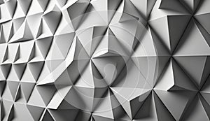 Abstract Geometric Pattern: White Triangular Forms