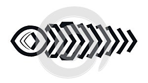 Abstract Geometric Patterned Arrow Design, vector design Generative AI