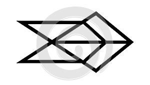 Abstract Geometric Patterned Arrow Vector Graphic, vector design Generative AI