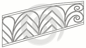 Abstract Geometric Patterned Border, vector design Generative AI