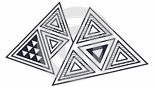 Abstract Geometric Patterned Triangle Vector, vector design Generative AI