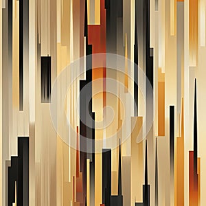 Abstract geometric patterns in beige, brown, and black with vibrant skylines (tiled