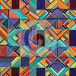 561 Abstract Geometric Patterns: A contemporary background featuring abstract geometric patterns in vibrant and harmonious color