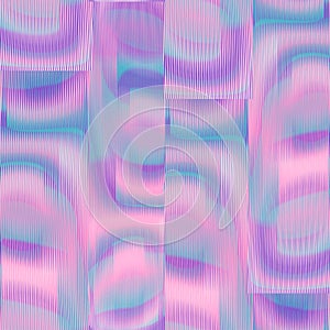 Abstract geometric pink blue lines textured seamless pattern.