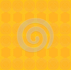 Seamless ellipses and hexagon pattern yellow orange