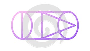 Abstract Geometric Play Button Symbol Design, vector design Generative AI