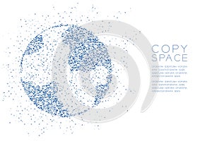 Astratto poligono la piazza cittadina cabina un triangolo modello il globo Viso il negozio progetto blu colore 