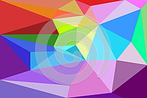 Abstract geometric polygonal multicolored background