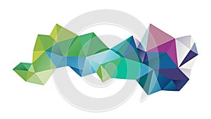 Abstract Geometric Polygonal Shapes, Dynamic Background, vector design Generative AI