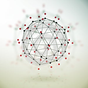 Abstract geometric polygonal structure