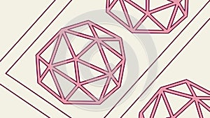 Abstract Geometric Polyhedron Pattern, Modern Artistic Design, vector design Generative AI