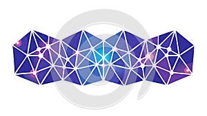 Abstract Geometric Purple Cube Pattern Background, vector design Generative AI