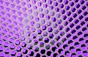 Abstract geometric purple hexagonal 3d background. Vector illustration