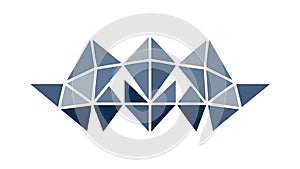 Abstract geometric pyramid structure, modern angular design, vector design Generative AI