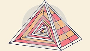 Abstract Geometric Pyramid, Symmetrical Art Design, vector design Generative AI