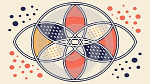 Abstract Geometric Radial Pattern: Intricate Design Element, vector design Generative AI