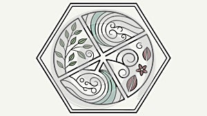 Abstract Geometric Radial Pattern, Modern Art Design, vector design Generative AI