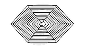 Abstract Geometric Radial Pattern for Modern and Optical Designs, vector design Generative AI