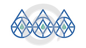 Abstract Geometric Rain Pattern: Stylized Weather Design, vector design Generative AI