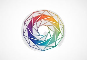 Abstract Geometric Rainbow Shape