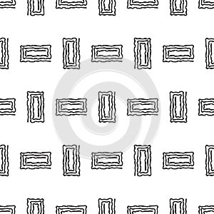 Abstract geometric rectangle line shapes seamless vector pattern.