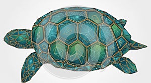 An abstract, geometric representation of a