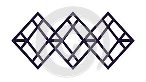 Abstract Geometric Rhombus Grid Pattern, vector design Generative AI